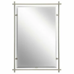 Cheapest ❤️ Kichler Lighting Eileen Collection Brushed Nickel Wall Mirror - Silver/Brushed Nickel - A/N 😉