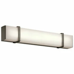 Outlet ⭐ Kichler Lighting Impello Collection 1-light 30-inch Olde Bronze LED Linear Bath/Vanity Light 🤩