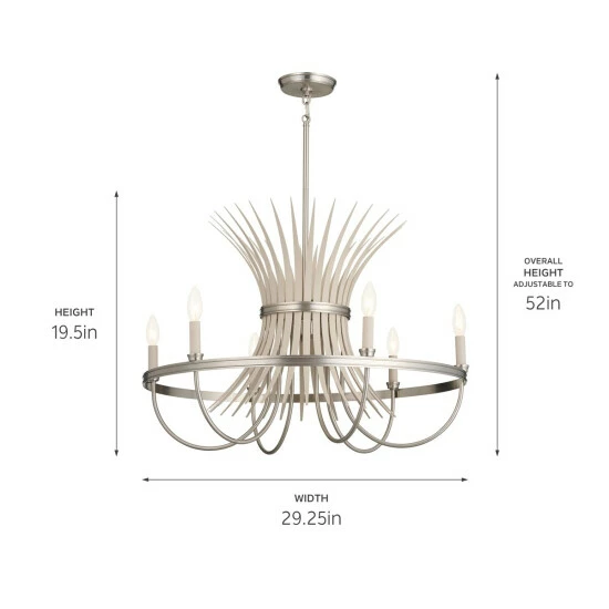 Top 10 π€© Kichler Lighting Baile 29 Inch 6-Light Chandelier Greige And Brushed Nickel π 6 Top 10 π€© Kichler Lighting Baile 29 Inch 6-Light Chandelier Greige And Brushed Nickel π - Image 4