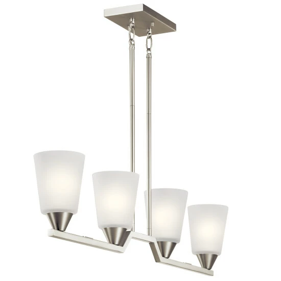 Wholesale π€© Kichler Lighting Skagos 4-Light Linear Chandelier Brushed Nickel π 5 Wholesale π€© Kichler Lighting Skagos 4-Light Linear Chandelier Brushed Nickel π - Image 3