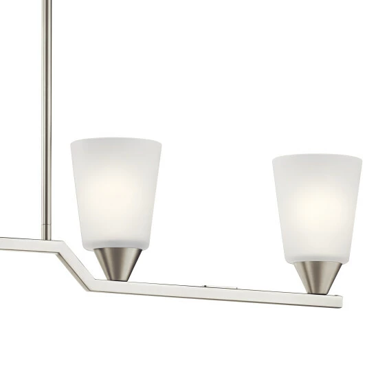 Wholesale π€© Kichler Lighting Skagos 4-Light Linear Chandelier Brushed Nickel π 6 Wholesale π€© Kichler Lighting Skagos 4-Light Linear Chandelier Brushed Nickel π - Image 4