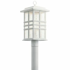 Best deal 🔥 Kichler Lighting Kichler Beacon Square 1-light White Post Lantern 🥰