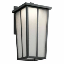 Buy 💯 Kichler Lighting Amber Valley Collection 1-light Textured Black Outdoor LED Wall Lantern ⌛