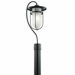 Cheapest 👏 Kichler Lighting Finn Collection 1-light Black Outdoor Post Mount ❤️