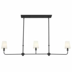 Budget 😀 Kichler Lighting Pallas 3-Light Black Linear Chandelier - 48.25 In ✔️ -Kichler Lighting Shop unnamed file 2246