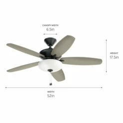 Cheapest 🌟 Kichler Lighting Kichler Renew Select 52 Inch LED Ceiling Fan Satin Black With Reversible Blades 😀 -Kichler Lighting Shop unnamed file 2370