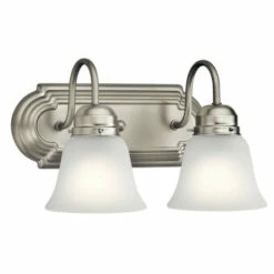 Cheapest 🎉 Kichler Lighting Traditional 2-light Brushed Nickel Bath/Vanity Light 🛒