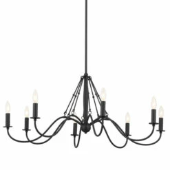 Best Sale 😍 Kichler Lighting Freesia 38 Inch 8-Light Chandelier Textured Black 😉 -Kichler Lighting Shop unnamed file 2432