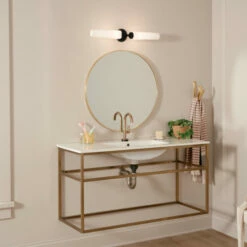 New 😍 Kichler Lighting Truby 25.75 In. 2-Light Black Vanity Light With Satin Etched Cased Opal Glass ⌛ -Kichler Lighting Shop unnamed file 2466