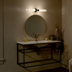 New 😍 Kichler Lighting Truby 25.75 In. 2-Light Black Vanity Light With Satin Etched Cased Opal Glass ⌛ -Kichler Lighting Shop unnamed file 2467