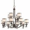 Wholesale 🎁 Kichler Lighting Lacey Collection 12-light Mission Bronze Chandelier 👏