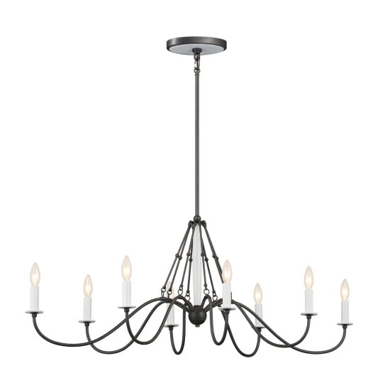 Budget π Kichler Lighting Freesia 44 Inch 8-Light Oval Chandelier Anvil Iron With White Accents π₯ 3 Budget π Kichler Lighting Freesia 44 Inch 8-Light Oval Chandelier Anvil Iron With White Accents π₯