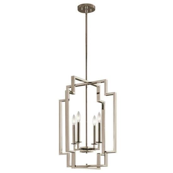 Flash Sale π Kichler Lighting Downtown Deco Collection 4-light Polished Nickel Foyer Pendant βοΈ 3 Flash Sale π Kichler Lighting Downtown Deco Collection 4-light Polished Nickel Foyer Pendant βοΈ