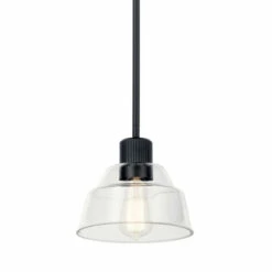 Outlet 😉 Kichler Lighting Eastmont 1-Light Black Vintage Industrial Mini Pendant Light With Clear Glass ✔️ -Kichler Lighting Shop unnamed file 2531