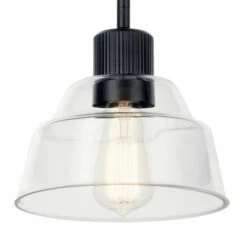 Outlet 😉 Kichler Lighting Eastmont 1-Light Black Vintage Industrial Mini Pendant Light With Clear Glass ✔️ -Kichler Lighting Shop unnamed file 2532