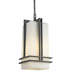 Coupon ⌛ Kichler Lighting Tremillo Collection 1-light Black Outdoor Pendant 🌟