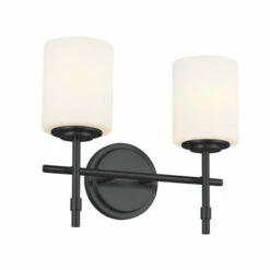 Cheapest 🔥 Kichler Lighting Ali 14 In. 2 Light Black Vanity Light ⭐