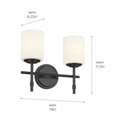 Cheapest 🔥 Kichler Lighting Ali 14 In. 2 Light Black Vanity Light ⭐ -Kichler Lighting Shop unnamed file 2555
