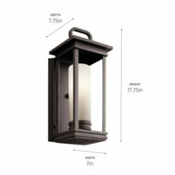 Buy ✨ Kichler Lighting South Hope Collection 1-light Rubbed Bronze Outdoor Wall Lantern ✔️ -Kichler Lighting Shop unnamed file 258