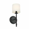 Promo 🔔 Kichler Lighting Ali 1-Light Black Wall Sconce With White Fabric Shade - 14 In 🛒 -Kichler Lighting Shop unnamed file 2590