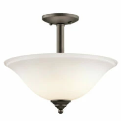 Best deal ⭐ Kichler Lighting Armida Collection 2-light Olde Bronze LED Pendant/Semi-Flush Mount - Olde Bronze 👍 -Kichler Lighting Shop unnamed file 2598