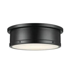Best reviews of 💯 Kichler Lighting Serca 18 In. 3-Light Black Flush Mount Light 🔔
