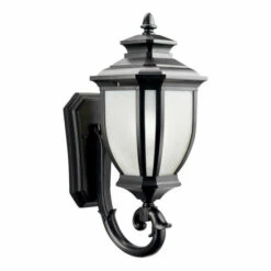 Promo ❤️ Kichler Lighting Salisbury Collection 1-light Black Outdoor Wall Lantern ⭐