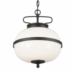 Flash Sale 💯 Kichler Lighting Opal 12 Inch 2-Light Pendant Textured Black With Opal Glass ❤️ -Kichler Lighting Shop unnamed file 2641