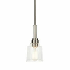 Best deal 🛒 Kichler Lighting Aivian 5 In. 1-Light Brushed Nickel Vintage Industrial Mini Pendant Light With Clear Glass 👍 -Kichler Lighting Shop unnamed file 2647