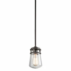 Budget ✨ Kichler Lighting Lyndon Collection 1-light Architectural Bronze Outdoor Pendant 😍