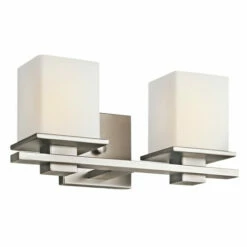 Flash Sale 🤩 Kichler Lighting Tully Collection 2-light Antique Pewter Bath/Vanity Light ⌛