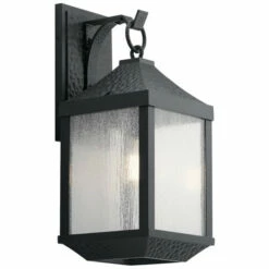 Best reviews of 🔥 Kichler Lighting Springfield Collection 1-light Distressed Black Outdoor Wall Lantern 😉
