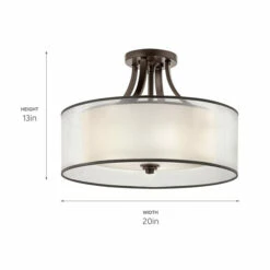 Deals ⌛ Kichler Lighting Lacey Collection 4-light Mission Bronze Semi-Flush Mount 👏 -Kichler Lighting Shop unnamed file 2727