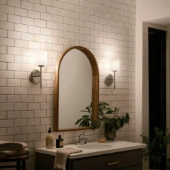 Budget 🛒 Kichler Lighting Ali 1-Light Polished Nickel Wall Sconce With Glass Shade - 14.5 In 🤩 -Kichler Lighting Shop unnamed file 2782