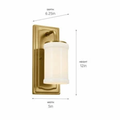 Buy 🤩 Kichler Lighting Vetivene 5 Inch 1-Light Wall Sconce Natural Brass With Opal Glass 🔥 -Kichler Lighting Shop unnamed file 2809