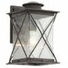 Top 10 😉 Kichler Lighting Argyle Collection 1-light Weathered Zinc Outdoor LED Wall Lantern 😀