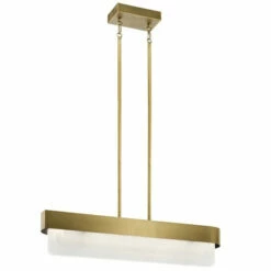 Promo 💯 Kichler Lighting Serene Collection 2-light Natural Brass LED Linear Chandelier 🌟
