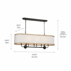 Hot Sale 🔔 Kichler Lighting Heddle 42 Inch 8-Light Linear Chandelier Beech And Anvil Iron 🛒 -Kichler Lighting Shop unnamed file 2923