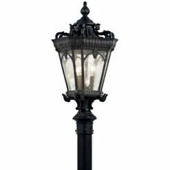 Cheapest ✔️ Kichler Lighting Tournai 3-Light Outdoor Post Light Textured Black 🥰