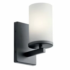 Wholesale 🔔 Kichler Lighting Crosby 1-Light Wall Sconce Black 😀