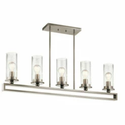 Flash Sale ⭐ Kichler Lighting Kayde Collection 5-light Pewter Linear Chandelier 👍