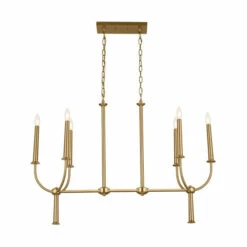 Promo 👏 Kichler Lighting Florence 6 Light Brushed Natural Brass Linear Chandelier - 40 👏 -Kichler Lighting Shop unnamed file 2980