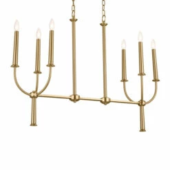 Promo 👏 Kichler Lighting Florence 6 Light Brushed Natural Brass Linear Chandelier - 40 👏 -Kichler Lighting Shop unnamed file 2982