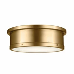 Brand new 😉 Kichler Lighting Serca 18 In. 3-Light Brushed Natural Brass Flush Mount Light 💯