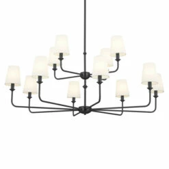 Promo ⌛ Kichler Lighting Pallas 12-Light Black 2-Tier Chandelier - 42.75 In 🔥 -Kichler Lighting Shop unnamed file 299