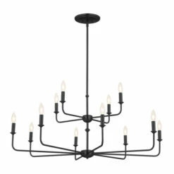 Promo ⌛ Kichler Lighting Pallas 12-Light Black 2-Tier Chandelier - 42.75 In 🔥 -Kichler Lighting Shop unnamed file 300
