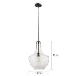 Best deal ✨ Kichler Lighting Everly Collection 1-light Olde Bronze Pendant 13.75 Inch Diameter - 20" X 13.75" 🌟 -Kichler Lighting Shop unnamed file 3000