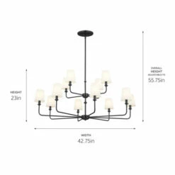 Promo ⌛ Kichler Lighting Pallas 12-Light Black 2-Tier Chandelier - 42.75 In 🔥 -Kichler Lighting Shop unnamed file 302