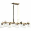 Buy 💯 Kichler Lighting Kichler Aivian 42 Inch 8 Light Linear Chandelier With Clear Glass In Weathered Brass ⭐ -Kichler Lighting Shop unnamed file 3029