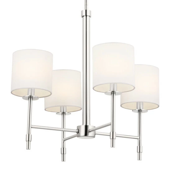 Outlet π Kichler Lighting Ali 4-Light Polished Nickel Mini Chandelier - 20 π― 4 Outlet π Kichler Lighting Ali 4-Light Polished Nickel Mini Chandelier - 20 π― - Image 2